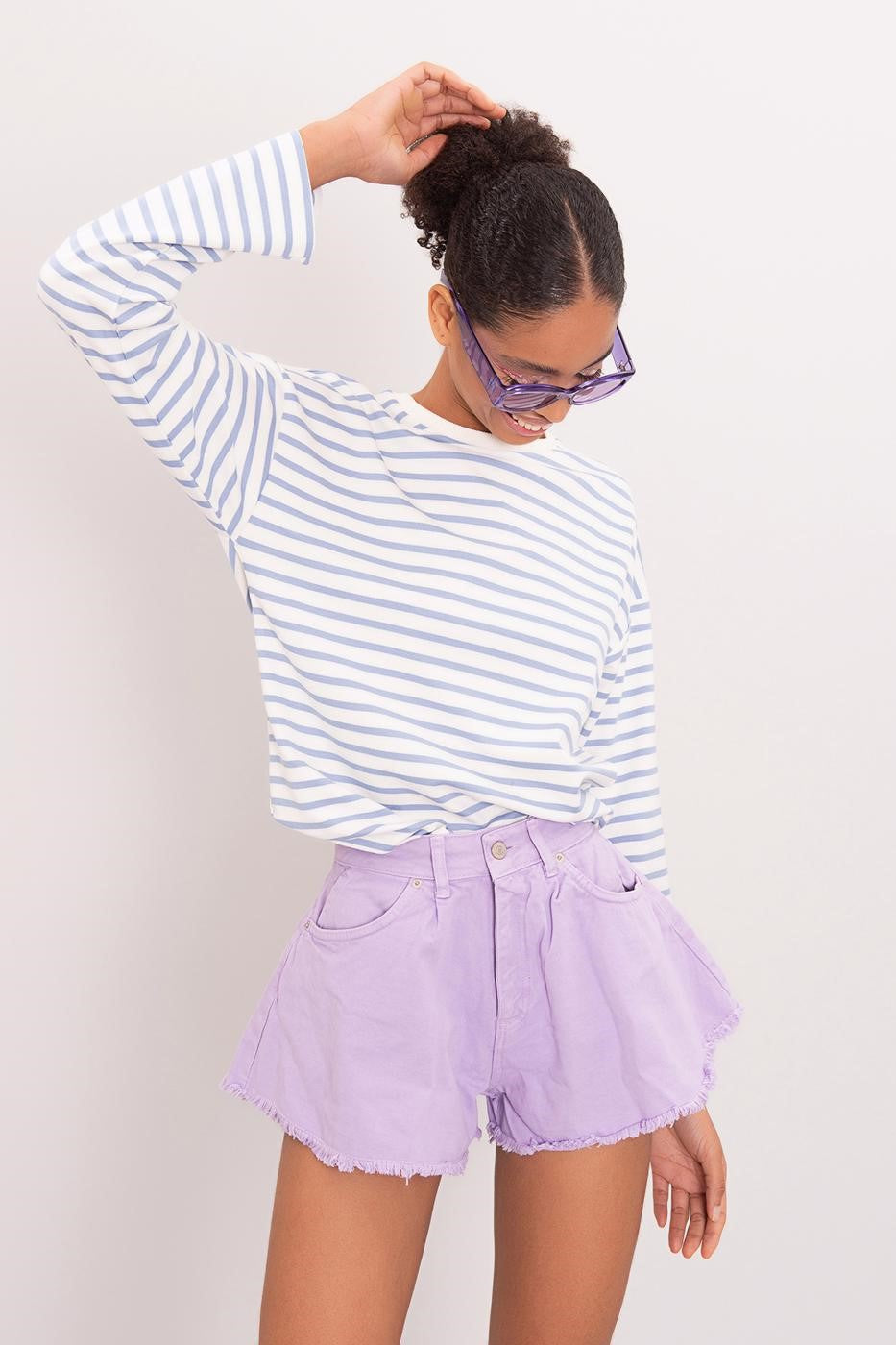 SHORTS PLISADO CORTO-LILA