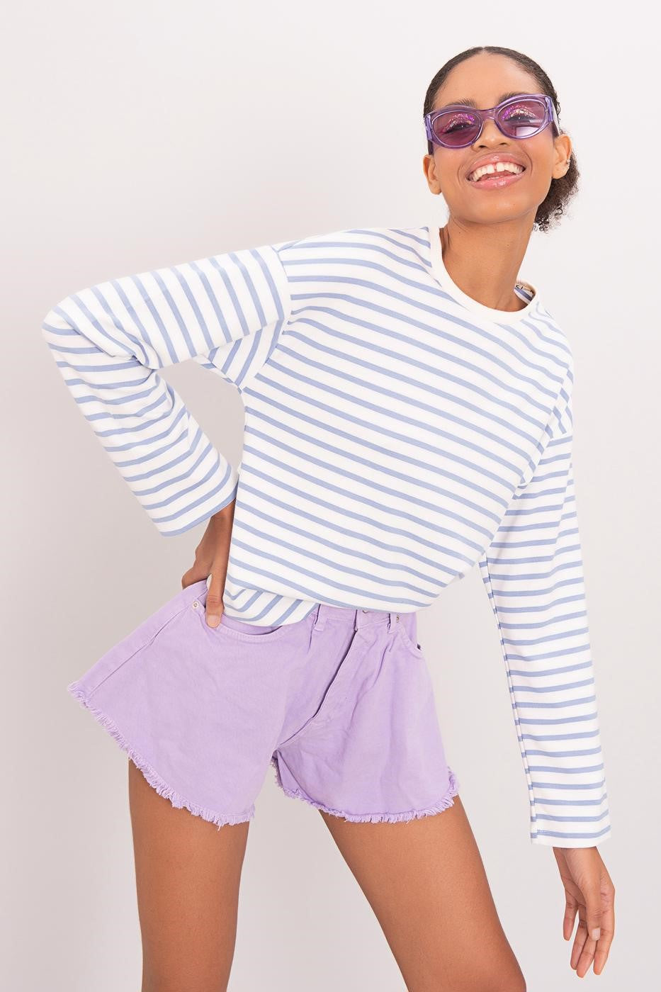 SHORTS PLISADO CORTO-LILA