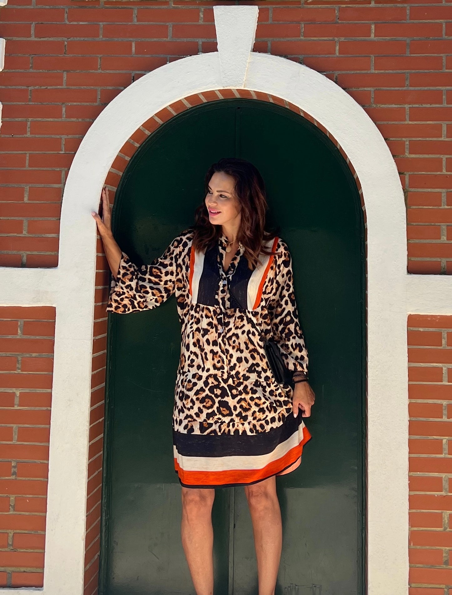 VESTIDO LEOPARDO CORTO VISCOSA