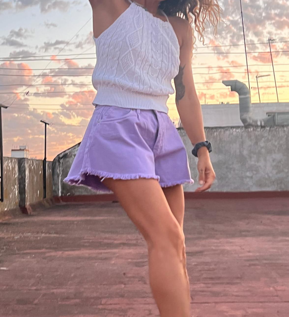 SHORTS PLISADO CORTO-LILA