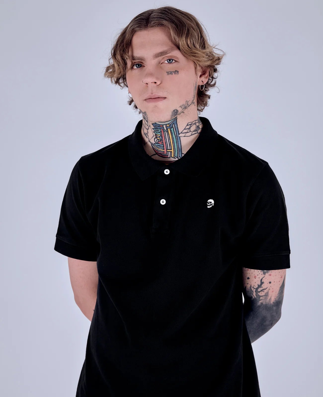 SKULL POLO BLACK