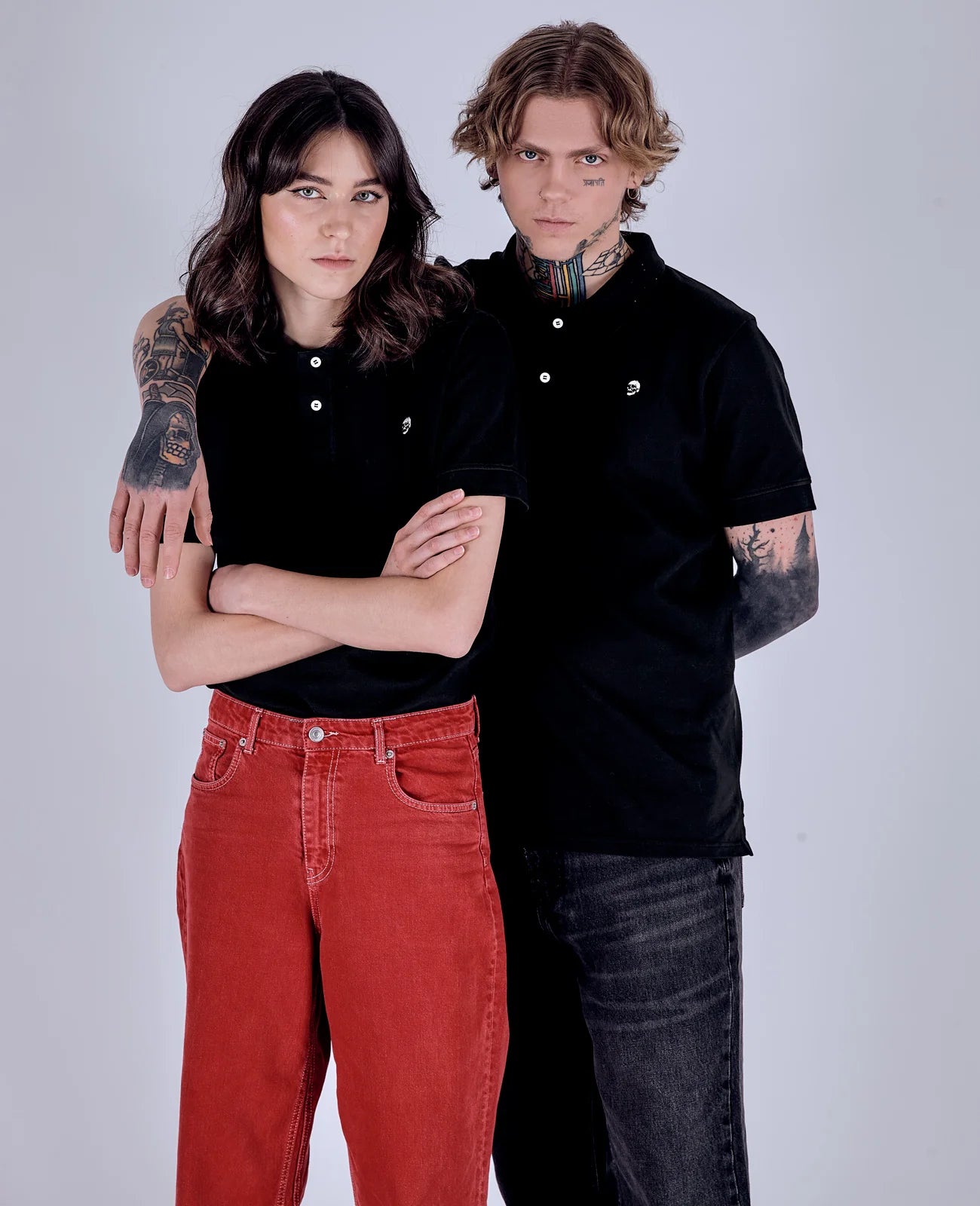 SKULL POLO BLACK