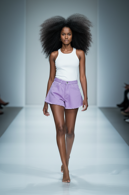 SHORTS PLISADO CORTO-LILA