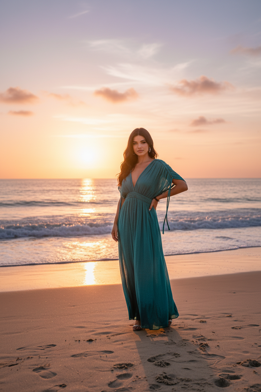 CAFTÁN AZUL TRENZADO