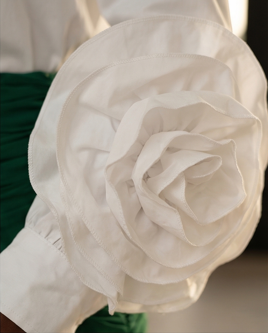 CAMISA BLANCA FLOR