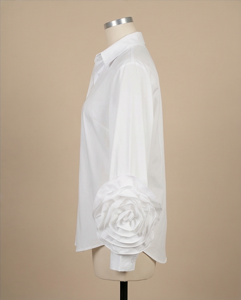 CAMISA BLANCA FLOR