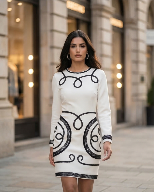 VESTIDO BLANCO CON BORDADO