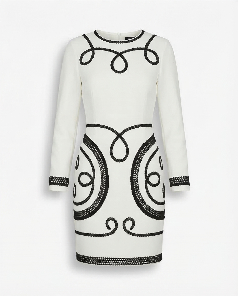 VESTIDO BLANCO CON BORDADO